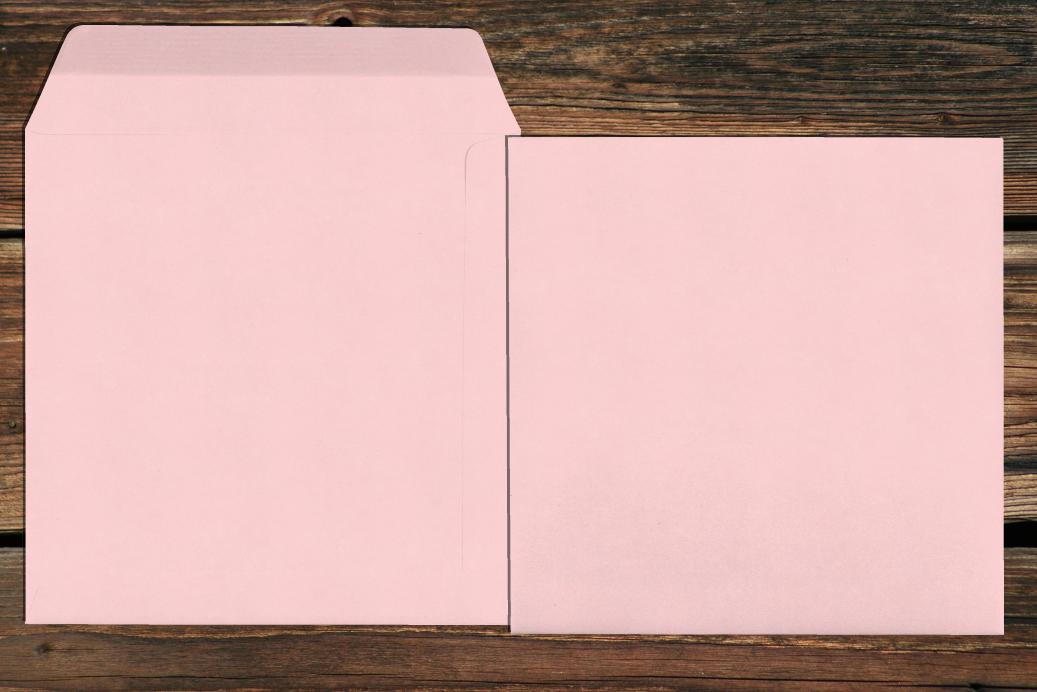 Versandtaschen 190x190 mm Nassklebend Hellrosa 120 g/qm